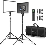 18" Led Video Panel Key Lighting Kit With Remote, 2-PACK 45W Dimmable Bi. Fixed Price $435.88.