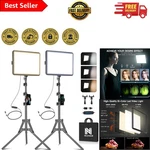 Versatile Led Light Kit For Video Production - Includes Tripod And Phone Holder. Fixed Price $84.99.