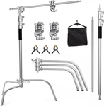 Selens 11FT Studio Heavy Duty Light C Stand Tripod Boom Arm 1/4" 3/8" Sandbag. Fixed Price $109.99.