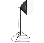 Neewer 350W Equivalent Softbox Lighting KIT,5700K Led Bulb, 24X24" - New. Fixed Price $62.89.
