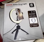 Kodak Selfie Light Ring With Smartphone Mount 8IN W/adjustble Temp & Brightness. Fixed Price $18.20.