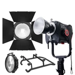 Aputure Storm 1200X Dual-color Light Fixture With Fresnel And Barn Doors Bundle. Fixed Price $3499.99.