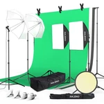 Raleno Photography Lighting Kit, 8.5X10FT Backdrops Stands With 6X9FT G.... Fixed Price $202.75.
