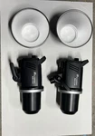 Flashpoint Blaz 300-V 300W Studio Monolight Strobes Pair Tested. Fixed Price $289.00.