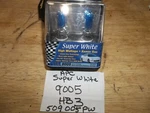 Apc Headlight Bulb Super White 100W 9005 HB-3 Pr. New!! Free Ship!. Fixed Price $10.49.