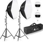 30" Softbox Lighting Kit With Led Bulbs For Photography & Video Streaming. Fixed Price $149.99.