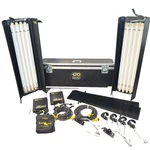 Kino Flo Gaffer Select 4BANK Light Kit - 2X 4' 4X W/ Case & Extras. Fixed Price $422.96.