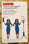 Sunpak Mini Box Self-storing Collapsible Bi-color Vlogging Kit VGC-LED136-10MB. Fixed Price $19.99.
