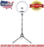Vivitar 18" Led Rgb Ring Light With Tripod, Phone Holder Usb Charging Ports. Fixed Price $30.45.