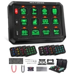 Rgb 12 Gang Switch Panel On/off Led Light Bar Electronic Relay System Marine Boa. Fixed Price $95.31.