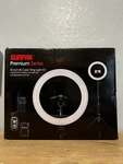 Sunpak Premium Series 18 Bi-color Ring Light Kit With Boya Wireless Microphone. Fixed Price $99.99.