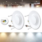 2-PK 5"/6" Selectable Color 5CCT 2K-5K Led Recessed Retrofit Dimmable Can Light. Fixed Price $11.35.