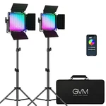 Gvm Rgb Video Lighting, Bi-color Led Kit With App Control, 2 Pack.... Fixed Price $369.58.