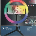 Vivitar 8 Full Color Ring Light Usb Powered Phone Cradle & Tripod Open Box. Fixed Price $10.50.