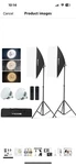 Soft Box Lighting Kit + Free Ring. Fixed Price $60.00.