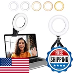 Video Conference Lighting Kit, Ring Clip Laptop Monitor With 5 Dimmable. Fixed Price $37.97.