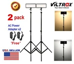 Pack Viltrox L132T Bi-color Dimmable Led Video Lights W/stands & Adapters. Fixed Price $92.00.