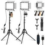 Emart Led Video Light Kit With Phone Holder & Barndoor, 2PCS, Black. Fixed Price $64.63.