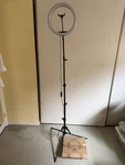 Lipety 13 Inch Led Ring Light With Floor Stand Kit 70.6" Tall. Fixed Price $30.00.