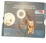 Vivitar Flexible Ring Light And Smartphone Kit With Desk Clamp Vlog Podcast. Fixed Price $18.50.
