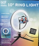 Ijoy Studio 10" Ring Light; 3 Modes; Ajustable Brightness; 4.5 Tripod;nib. Fixed Price $16.17.