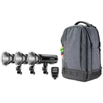 F.j Westcott FJ200 Strobe 3 Light Backpack Kit With X2M Wireless Trigger. Fixed Price $1349.90.