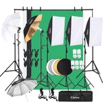 Kshioe Photography Umbrella Lighting Kit Studio 5 Bulb 3 Backdrops Stand. Fixed Price $99.99.