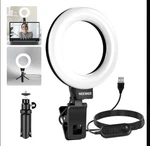 Neewer 5" Ring Light With Clip & Tripod Dimmable For Phone Laptop. Fixed Price $28.69.