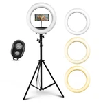 Idance Led Ring Light With Cell Phone Holder, 14", Usb Powered Bluetooth.... Fixed Price $56.99.