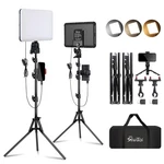 12" Led Video KIT,2-PACK Photography Lighting KIT,73" Height 2800-6500K.... Fixed Price $49.09.