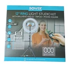 Bower 12" Led Ring Studio Light Kit Tripod Selfie Social Media Live Streaming. Fixed Price $26.99.