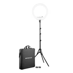 Westcott 18-INCH Bi-color Led Ring Light Kit With Batteries Stand. Fixed Price $91.99.