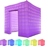 Sewinfla 8.2FT Inflatable Photo Booth 16 Color Led With Blower Door White. Fixed Price $188.99.