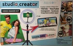 Studio Creator Video Maker Kit Tiktok Ring Light Tripod Green Screen Smartphone. Fixed Price $51.03.