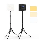 Packs Led Video Light With 63" Tripod Stand, Qeuooiy 20W Bi-color Photograp.... Fixed Price $136.03.