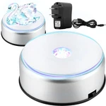 Watris Veiyi 4" Led Colorful Rotating Display Base, Light Silver. Fixed Price $20.03.