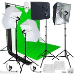 Linco Studio Lighting Video Softbox Photography Kit Backdrop Muslin. Fixed Price $11119.99.