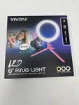 Vivitar 6" Ring Light W Top Tripod & Adjustable Ball Head 3 Color Modes. Fixed Price $9.69.