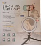 Brilliant Ideas 8" Led Ring Light BIRL815 Black W/ Tripod & Phone Mount. Fixed Price $15.40.