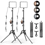 Altson 2-PACK Led Video Kit, Dimmable 2700-6500K Studio Photography Lighti. Fixed Price $55.90.