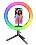 Dixie & Charli 10" Color Led Ring Light With Table Stand, Phone Holder Remote. Fixed Price $39.98.