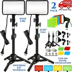 2 Pack Studio Led Video Light Kit Tripod Stand Softbox Diffusers 4 Color Filters. Fixed Price $45.90.