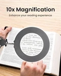 Ubeesize 10X Magnifying Glass With Light Stand, Ub-zmfdjbk Black. Fixed Price $36.66.