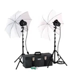 Smith Victor K42-U Photography Quartz Lighting Kit 1200 Watt Toolbox Umbrellas. Fixed Price $169.00.