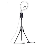 12 In. Ring Light W/tripod Stand Ipad/phone Holder Dimmable Selfie Circle. Fixed Price $161.96.