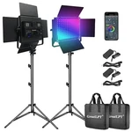 2PCS 50W Professional Photography Lighting Kit With Stand, Support App Contro.... Fixed Price $303.19.