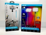 Led Kit 8" Rgb Panel Lights With Stands + Multi-pod Max Tripod *new*. Fixed Price $39.99.