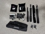Gvm/neewer 4-LIGHT Led Video Lighting Kit -stands, Cables, Batteries, Charger. Fixed Price $159.99.