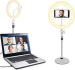 Mecollon 10-INCH Desktop Ring Light Base Stand Phone Holder Tictok You Tube Live. Fixed Price $27.22.
