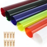 Meking 6PCS 16X20IN Lighting Filter With Wooden Clips For Gels, Transpar.... Fixed Price $26.49.